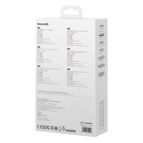 8w1 HUB adapter HDMI DisplayPort VGA USB-A USB-C - szary 8w1 HUB adapter HDMI DisplayPort VGA USB-A USB-C - szary