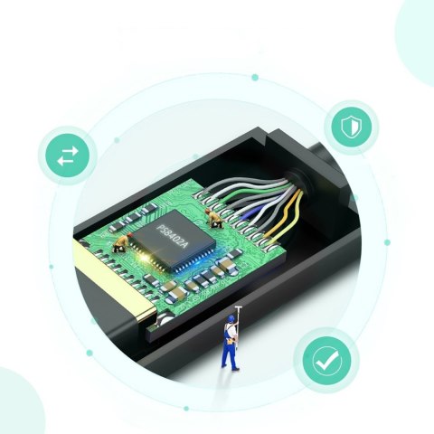 Adapter przejściówka mini DisplayPort - HDMI FHD 1080p - czarny