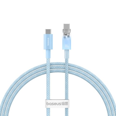 Kabel przewód Explorer z czujnikiem temperatury USB-C 100W 1m - niebieski