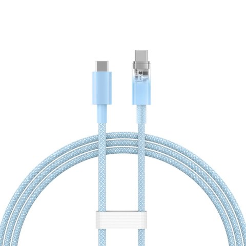 Kabel przewód Explorer z czujnikiem temperatury USB-C 100W 1m - niebieski