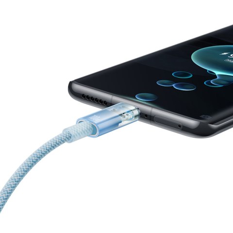 Kabel przewód Explorer z czujnikiem temperatury USB-C 100W 1m - niebieski