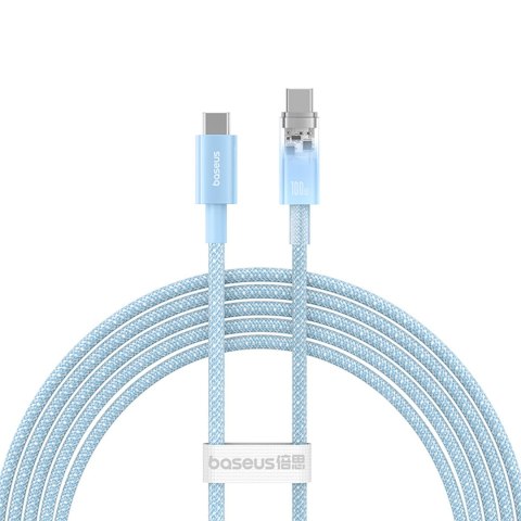Kabel przewód Explorer z czujnikiem temperatury USB-C 100W 2m - niebieski