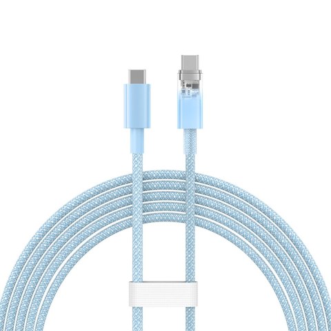 Kabel przewód Explorer z czujnikiem temperatury USB-C 100W 2m - niebieski