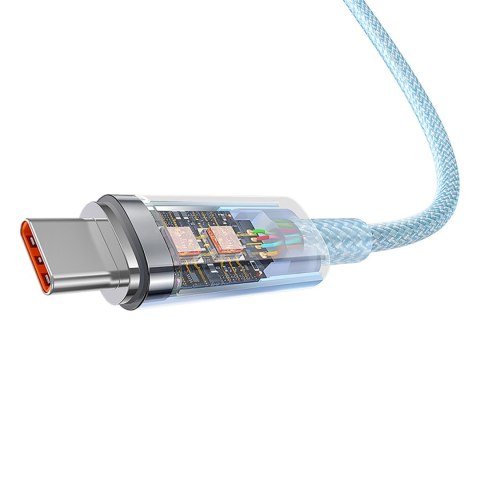 Kabel przewód Explorer z czujnikiem temperatury USB-C 100W 2m - niebieski