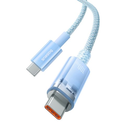 Kabel przewód Explorer z czujnikiem temperatury USB-C 100W 2m - niebieski