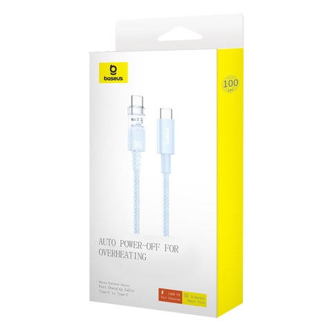 Kabel przewód Explorer z czujnikiem temperatury USB-C 100W 2m - niebieski