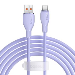 Kabel przewód Pudding USB-A USB-C 100W 2m - fioletowy