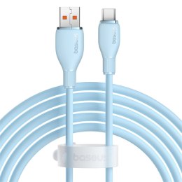 Kabel przewód Pudding USB-A USB-C 100W 2m - niebieski