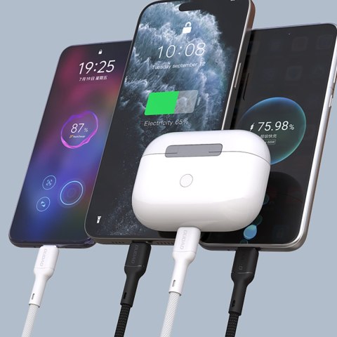 Kabel przewód USB-C - iPhone Lightning 30W 2m - biały Kabel przewód USB-C - iPhone Lightning 30W 2m - biały