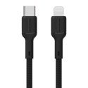 Kabel przewód USB-C - iPhone Lightning 30W 2m - czarny Kabel przewód USB-C - iPhone Lightning 30W 2m - czarny