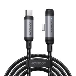 Kabel przewód kątowy USB-C 60W 1.2m - czarny