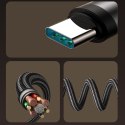 Kabel przewód kątowy USB-C 60W 1.2m - czarny