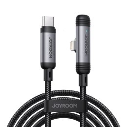 Kabel przewód kątowy USB-C - iPhone Lightning 30W 1.2m - czarny