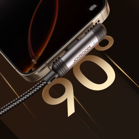 Kabel przewód kątowy USB-C - iPhone Lightning 30W 1.2m - czarny Kabel przewód kątowy USB-C - iPhone Lightning 30W 1.2m - czarny