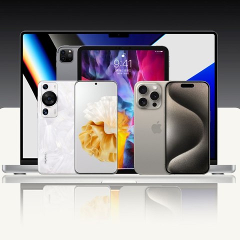 Kabel przewód spiralny 4w1 USB-A / USB-C - Lightning / USB-C - czarny Kabel przewód spiralny 4w1 USB-A / USB-C - Lightning / USB-C - czarny