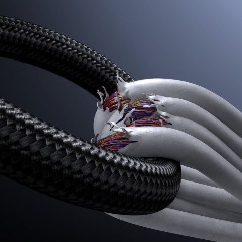 Kabel przewód z wyświetlaczem USB-A - USB-C 66W 1.2m - czarny