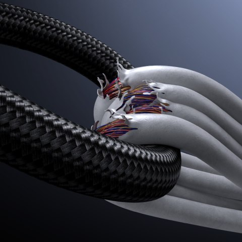 Kabel przewód z wyświetlaczem USB-A - iPhone Lightning 3A 1.2m - czarny