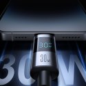 Kabel przewód z wyświetlaczem USB-C - iPhone Lightning 30W 1.2m - czarny