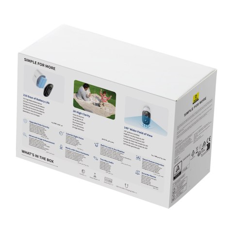 Kamera zewnętrzna Security N1 do monitoringu 2K - biała