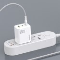 Ładowarka sieciowa GaN z kablem USB-C 1m 65W -biała Ładowarka sieciowa GaN z kablem USB-C 1m 65W -biała