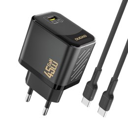 Ładowarka sieciowa GaN z kablem USB-C 45W - czarna