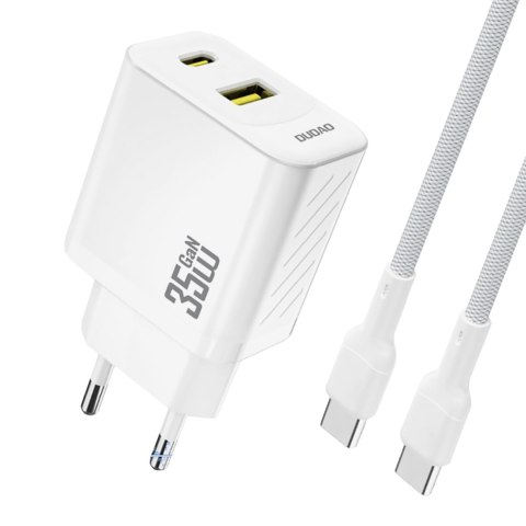 Ładowarka sieciowa z kablem USB-C 1m 35W - biała Ładowarka sieciowa z kablem USB-C 1m 35W - biała