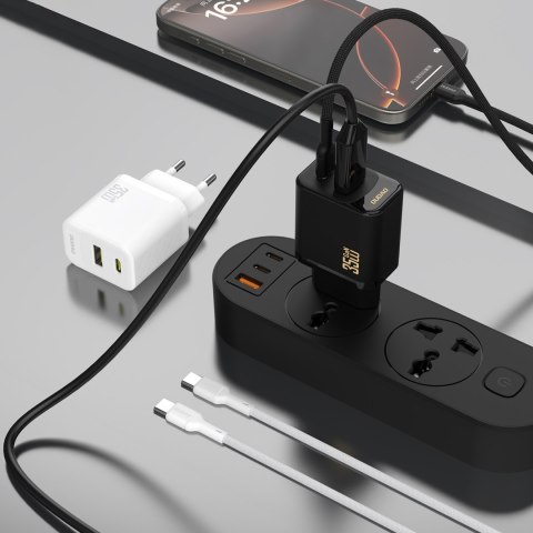 Ładowarka sieciowa z kablem USB-C 1m 35W - biała Ładowarka sieciowa z kablem USB-C 1m 35W - biała