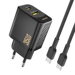 Ładowarka sieciowa z kablem USB-C 1m 35W - czarna