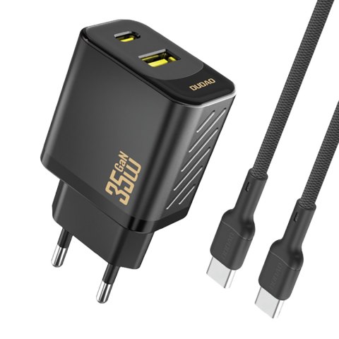 Ładowarka sieciowa z kablem USB-C 1m 35W - czarna Ładowarka sieciowa z kablem USB-C 1m 35W - czarna
