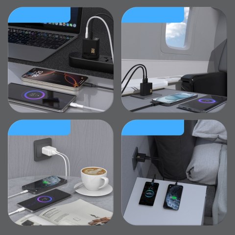 Ładowarka sieciowa z kablem USB-C 1m 35W - czarna Ładowarka sieciowa z kablem USB-C 1m 35W - czarna