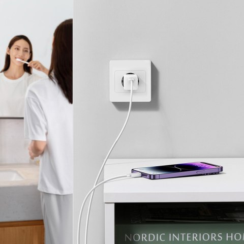 Mini ładowarka sieciowa GaN5 USB-C 30W - biała