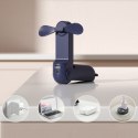 Mini wentylator wiatrak przenośny z funkcją powerbanka latarką USB-A USB-C 2000mAh - niebieski Mini wentylator wiatrak przenośny z funkcją powerbanka latarką USB-A USB-C 2000mAh - niebieski