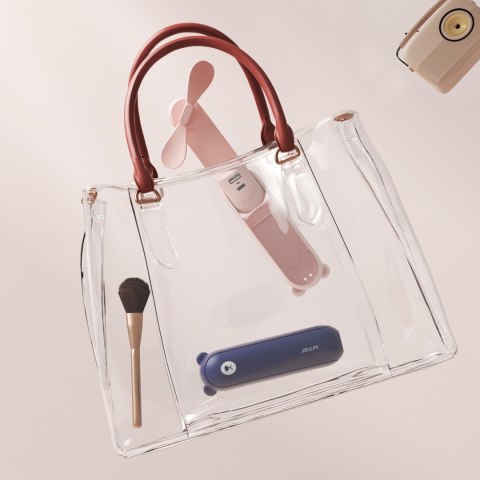 Mini wentylator wiatrak przenośny z funkcją powerbanka latarką USB-A USB-C 2000mAh - niebieski Mini wentylator wiatrak przenośny z funkcją powerbanka latarką USB-A USB-C 2000mAh - niebieski