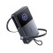 Powerbank 10000mAh 22.5W ze zwijanym kablem USB-C - czarny