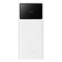 Powerbank 30000mAh 22.5W z kablem USB-A - USB-C 3A 30cm - biały