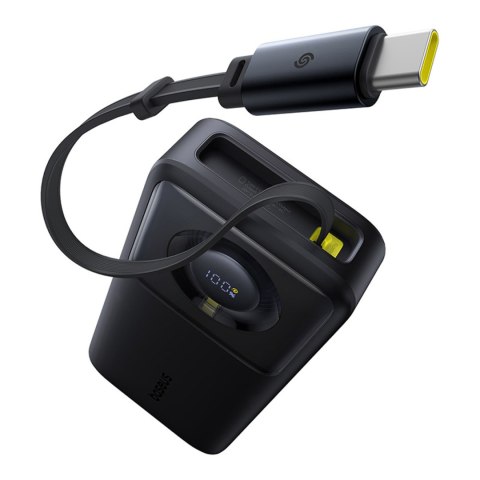 Powerbank Free2Pull 20000mAh z rozwijanym kablem USB-C 65W - czarny