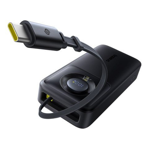 Powerbank Free2Pull 20000mAh z rozwijanym kablem USB-C 65W - czarny