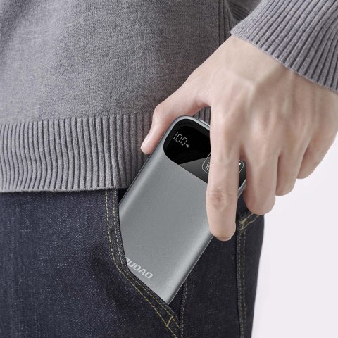 Powerbank K31 10000 mAh 22.5W PD z wbudowanym kablem - szary Powerbank K31 10000 mAh 22.5W PD z wbudowanym kablem - szary