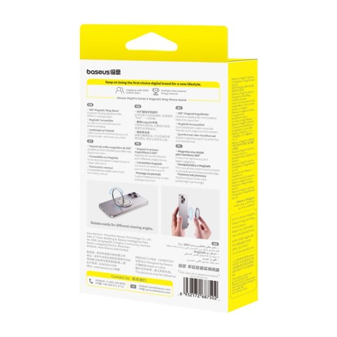 Ring uchwyt pierścień magnetyczny do smartfona z funkcją podstawki - tytanowy Ring uchwyt pierścień magnetyczny do smartfona z funkcją podstawki - tytanowy