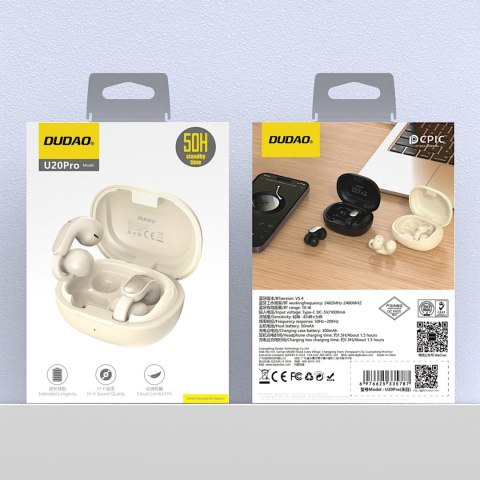 Słuchawki bezprzewodowe U20 Pro TWS Bluetooth - białe Słuchawki bezprzewodowe U20 Pro TWS Bluetooth - białe