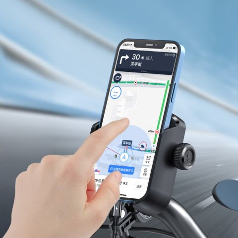 Uchwyt do telefonu na rower motocykl hulajnogę 4.7-7'' - czarny Uchwyt do telefonu na rower motocykl hulajnogę 4.7-7'' - czarny