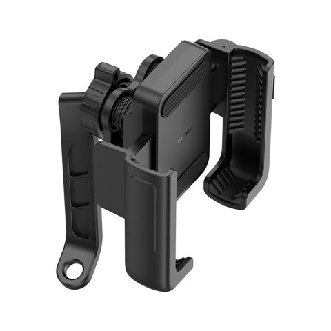 Uchwyt motocyklowy z amortyzacją na telefon do lusterka - czarny Uchwyt motocyklowy z amortyzacją na telefon do lusterka - czarny