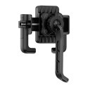 Uchwyt motocyklowy z amortyzacją na telefon do lusterka - czarny Uchwyt motocyklowy z amortyzacją na telefon do lusterka - czarny