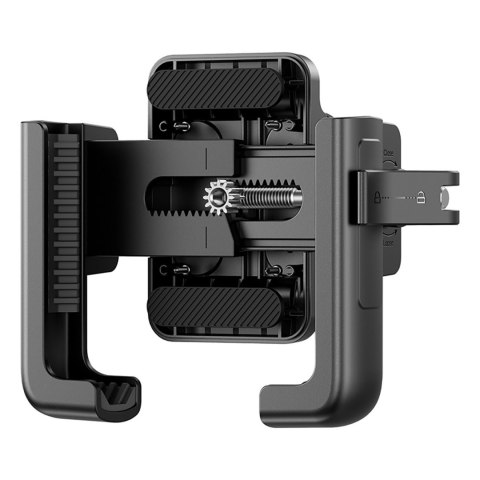 Uchwyt motocyklowy z amortyzacją na telefon do lusterka - czarny Uchwyt motocyklowy z amortyzacją na telefon do lusterka - czarny