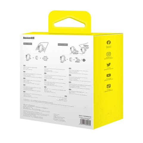 Uchwyt samochodowy zaciskowy do telefonu 5.4-7.2'' z przyssawką hakiem do kratki Uchwyt samochodowy zaciskowy do telefonu 5.4-7.2'' z przyssawką hakiem do kratki