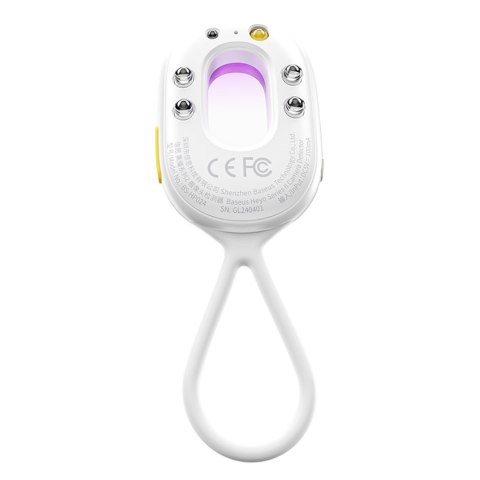 Wykrywacz ukrytych kamer z alarmem mini latarką kablem USB-A - USB-C - biały