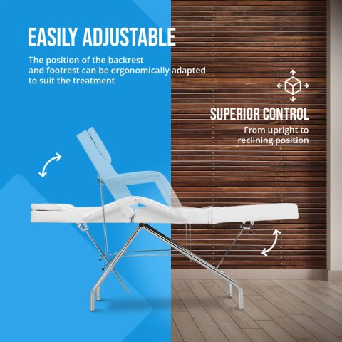 Fotel kosmetyczny do masażu tatuażu SPA MATERA - biały Fotel kosmetyczny do masażu tatuażu SPA MATERA - biały