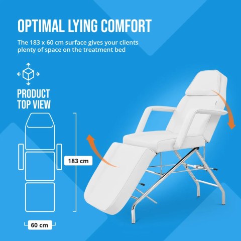 Fotel kosmetyczny do masażu tatuażu SPA MATERA - biały Fotel kosmetyczny do masażu tatuażu SPA MATERA - biały