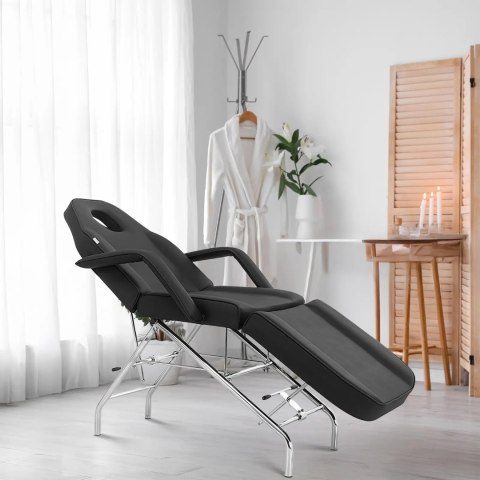 Fotel kosmetyczny do masażu tatuażu SPA MATERA - czarny Fotel kosmetyczny do masażu tatuażu SPA MATERA - czarny