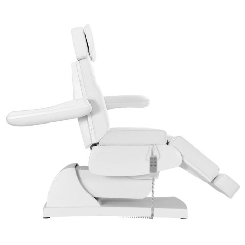 Fotel kosmetyczny do tatuażu masażu spa elektryczny 3 silniki 200 W LATINA - biały Fotel kosmetyczny do tatuażu masażu spa elektryczny 3 silniki 200 W LATINA - biały